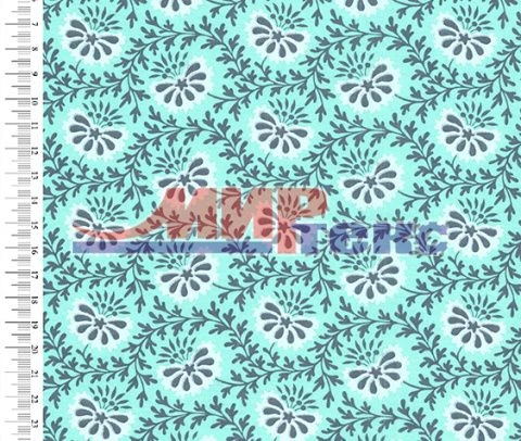 Mixed knitted fabric (CHL-50%, PE-50%) printed, 1+1 padded
