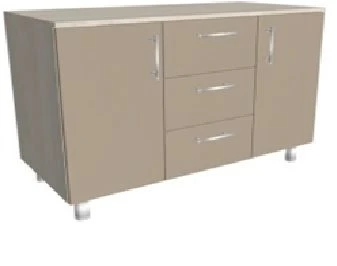 Medical two-door cabinet with drawers and doors KSTTM 2-04