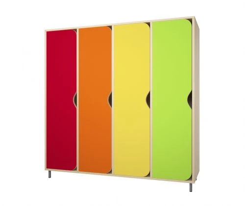 Four-door cupboard for children's clothes