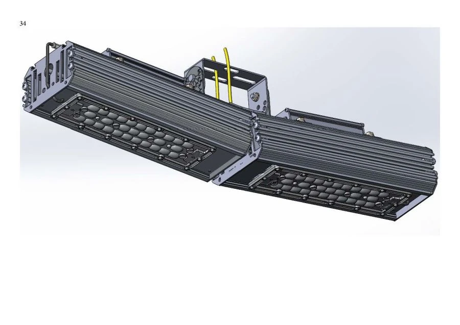 LED luminaire "Industrial Design MTM IoT" series CUBIC 120 Two modules Connection from the ends - 10 degrees Mounting CUB