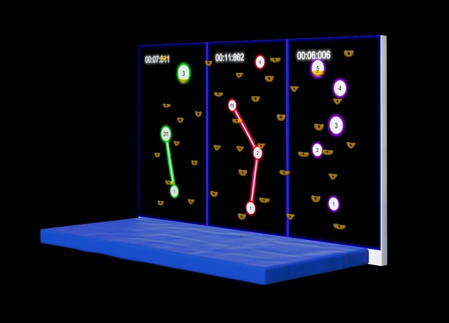 Interactive climbing wall