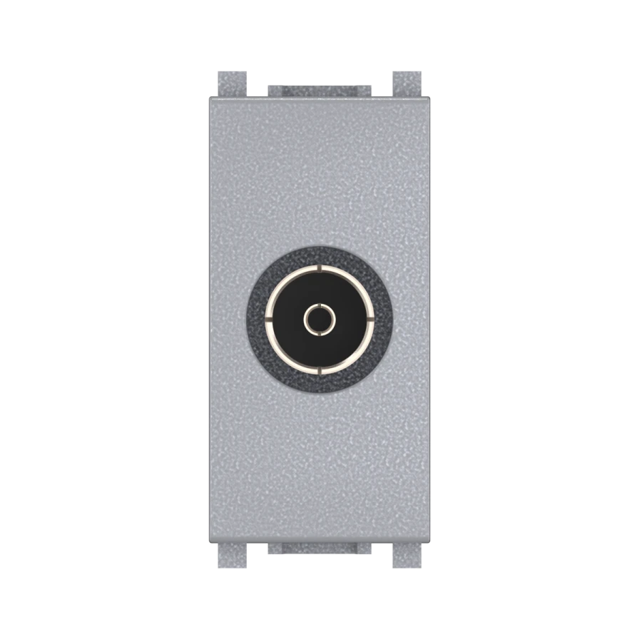 CADUCEUS ALING Experience Flush-mounted socket outlet FM single antenna F/F, 1M, silver, Art. 74262.S