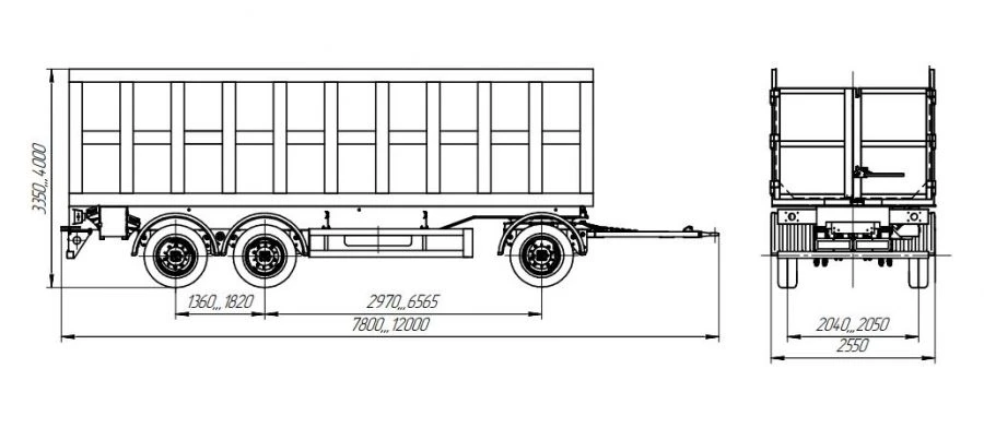 Scrap wagon trailer PL 847552-0000010-01