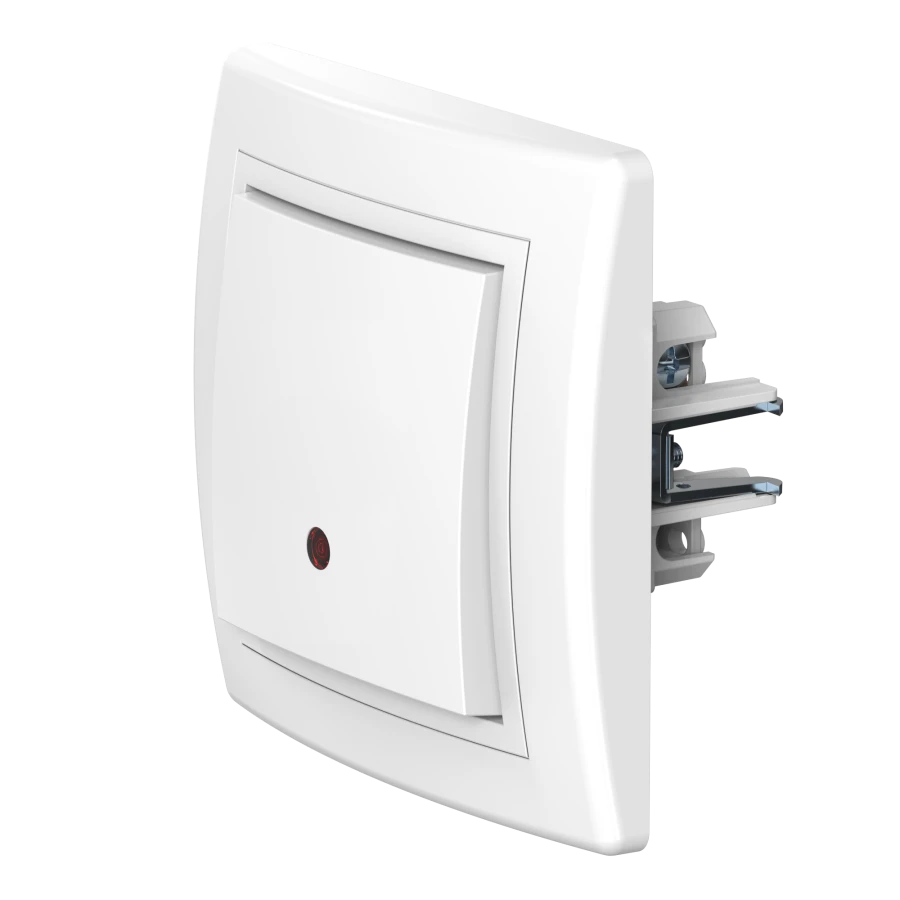 CADUCEUS ALING PRESTIGE Flush-mounted single-valve change-over switch with indication 10AX, 250V~, white, article no. 628.00