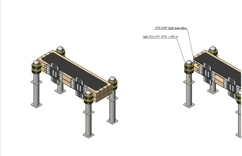 Training apparatus AKS-75 Horizontal gymnastic bench with ruler