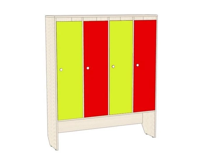 4-section cupboard for children's clothes Article No.: SHDR-01.04