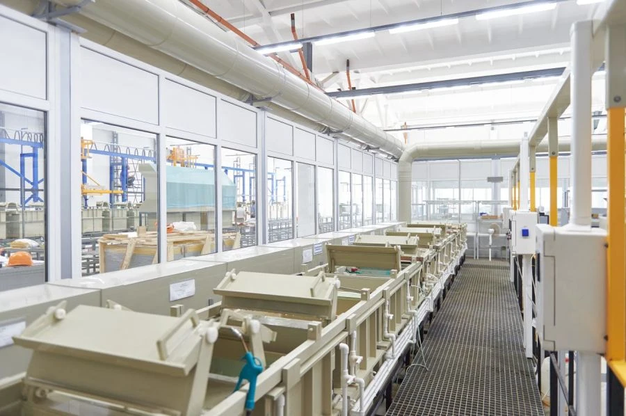 Galvanic manual line