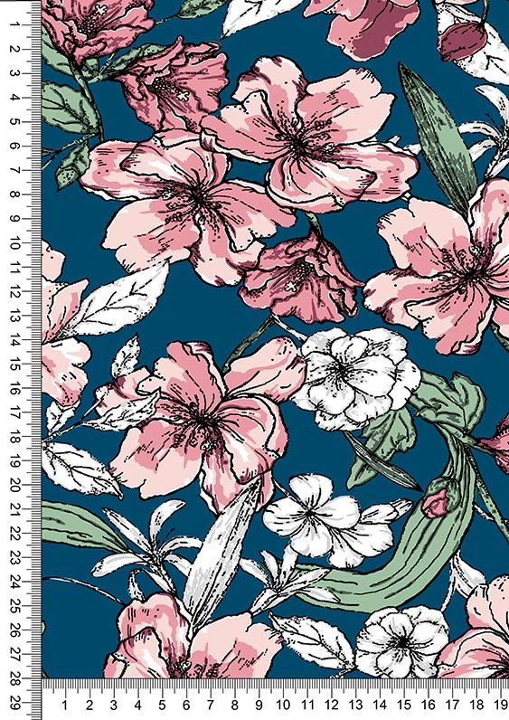 Artificial knitted fabric (B-100%) printed, culinary