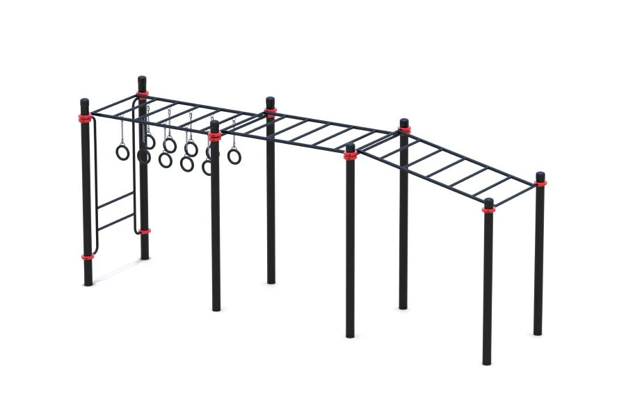 Handrail with height change and possibility of using additional accessories