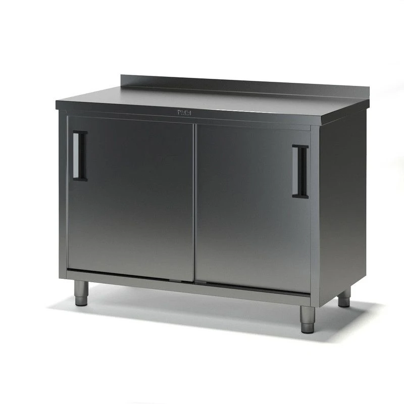 Compartment table SK-2 with stainless and galvanised steel edge