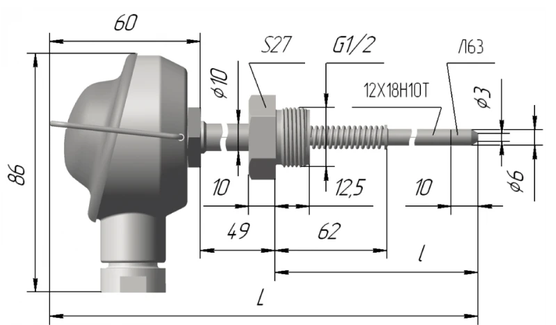 Platinum resistance thermocouples TSP 0907