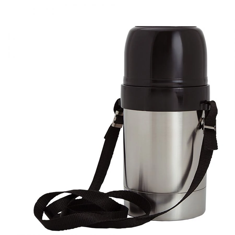 Domestic vacuum thermos with double flask made of corrosion-resistant steel with wide neck for liquids, food, ice, etc. type "D"