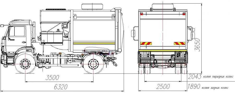 Side-loading rubbish truck model MK-4554-04