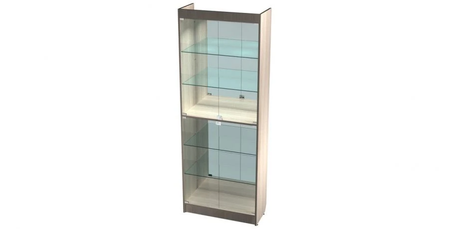 Display case wide 4 panes (backlit) 800x350x2150mm (WxHxH)