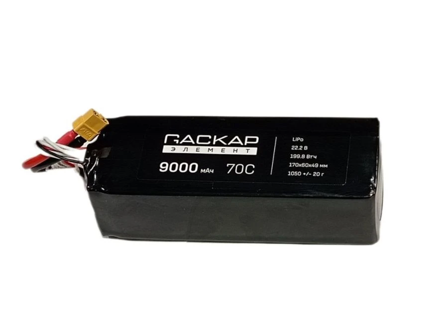 Lithium polymer 22.2V 9000 mAh rechargeable battery