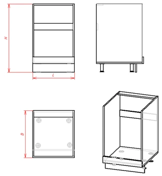 Cupboard for household appliances (series SHVBT.1)
