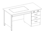 Light table with pedestal 1500x800x750 mm (light area 750x450 mm)