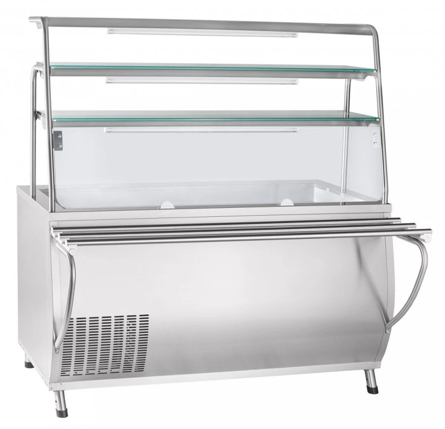 Refrigerated counter-display high-temperature with a neutral cabinet PVV(H)-70T-01-NSh