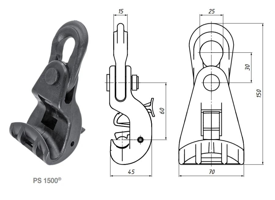 Suspension clamp PS 1500