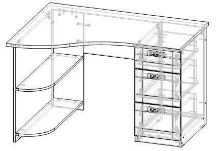 Computer desk (Marcel series)