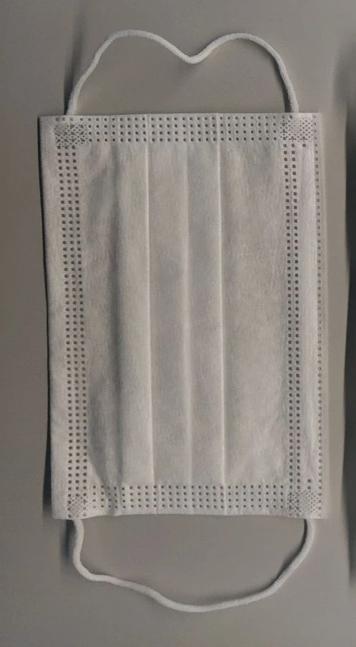 Medical disposable three-layer masks according to TU 32.50.50-007-70834095-2022, Type 1, model 2, art. MSP 1.2, colour: blue/ wh