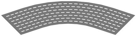Bottom base of radius horizontal 60 degree angle of self-supporting cable girder DKO 000 U60, with overall dimensions from 150 m
