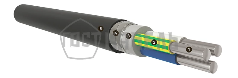 Flame retardant, low smoke and gas emission cable for voltage up to 1kV AVBSHVng(A)-LS