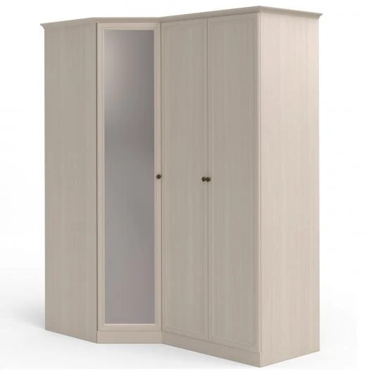 "Camilla" FU5-01.T8L, Corner cupboard (corner with mirror +2 doors) from the set of modular furniture "Camilla".