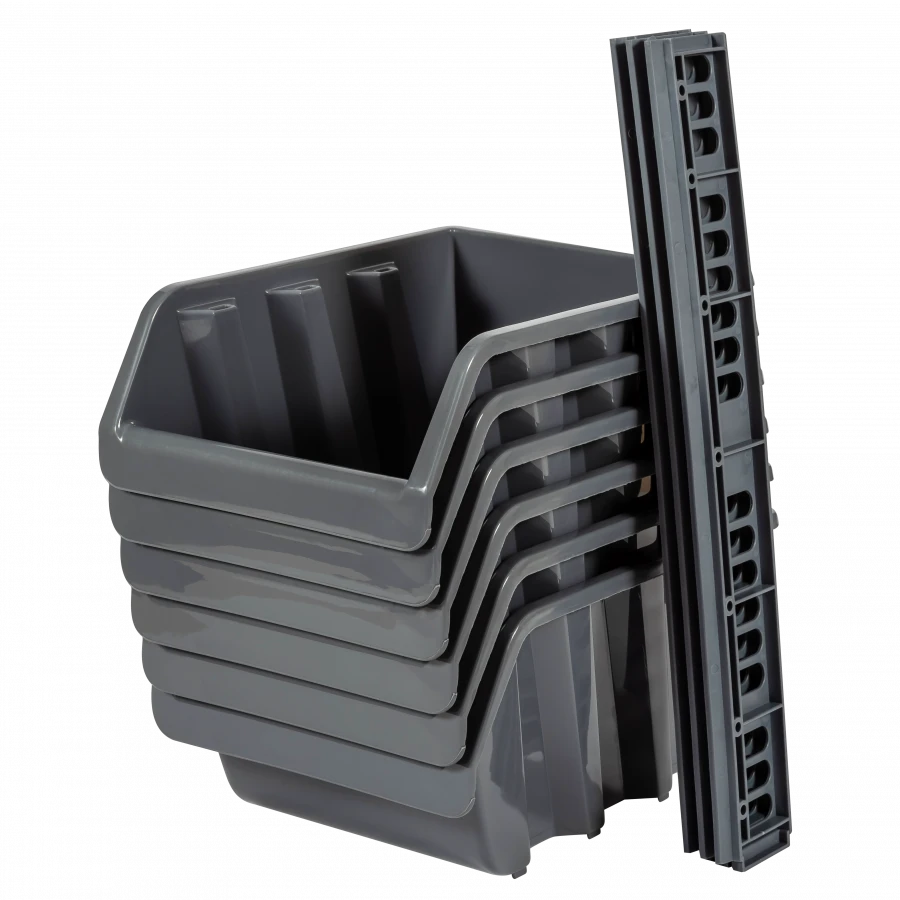 Set of medium trays for metalware with bar (6 pcs.)