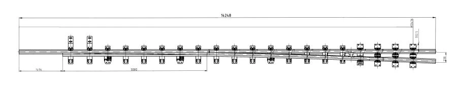 Frame rail with shank of UIC60 type UIC60 grade 1/9 (project MSZ.8366.01.000/-01/-02/-03)