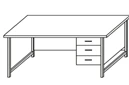 Laboratory technician's table with suspended cabinet SL-3