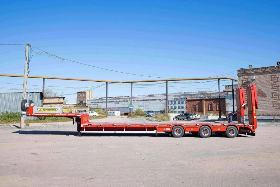 Semitrailer 98523 in modifications 985231, 985232, 985233, 985234, 985235 version with metal platform, with truss, with pneumati