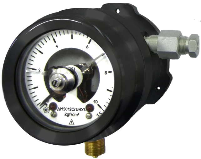 Indicating signalling pressure gauges DM5012CgVn with explosion protection marking 1Ex db IIB T5Gb