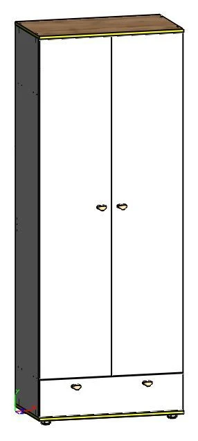Wardrobe 2-door cupboard, Art. SSHO-02