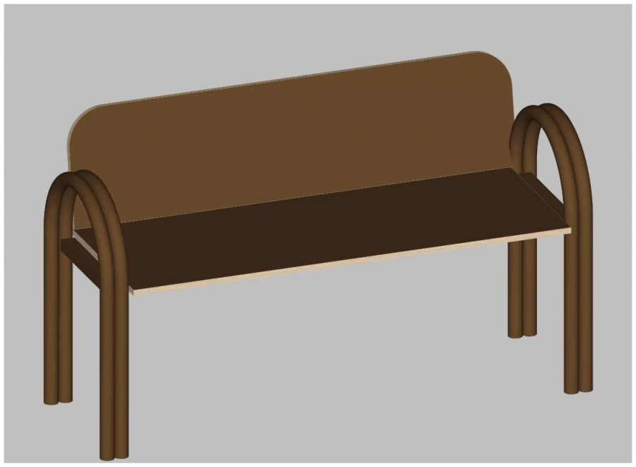 Upholstered bench with backrest art.U.04.17