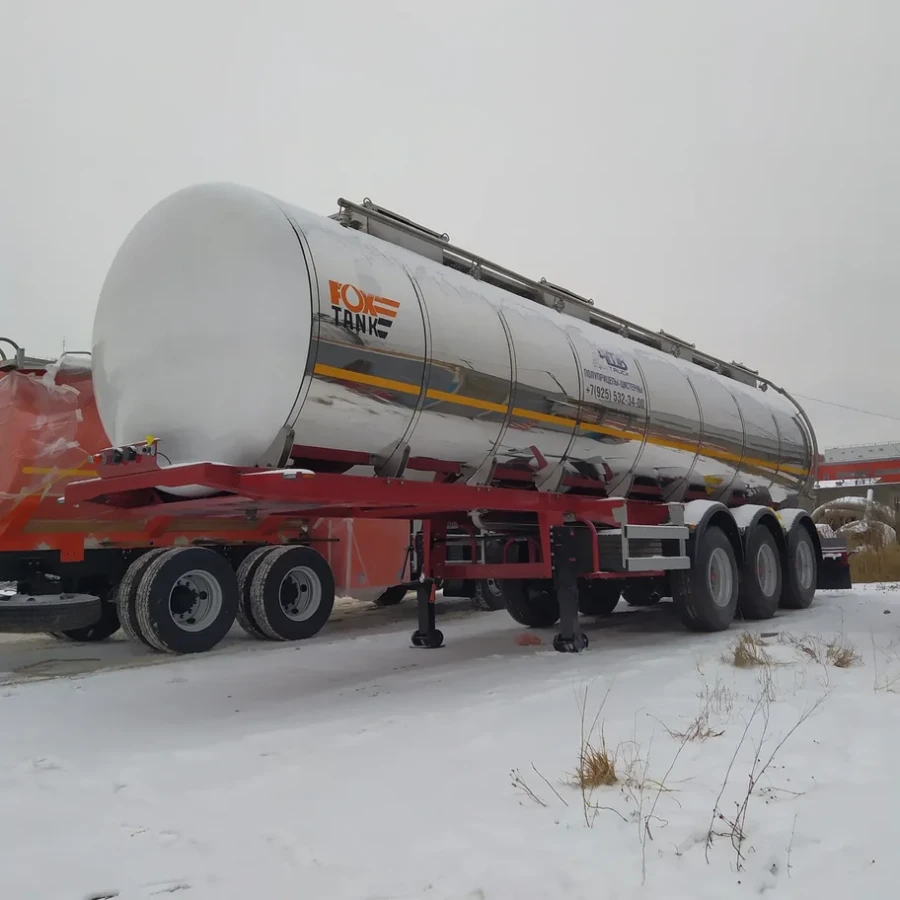 Semi-trailer-tank FOX TANK PTC 877718 configuration 07 for foodstuffs - Axles Tonar 9042 - Tyres CORDIANT 385/65R22,5 AO