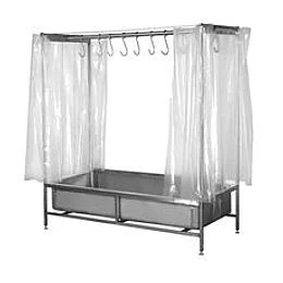 Rack with tub for hanging meat carcasses, type VSC