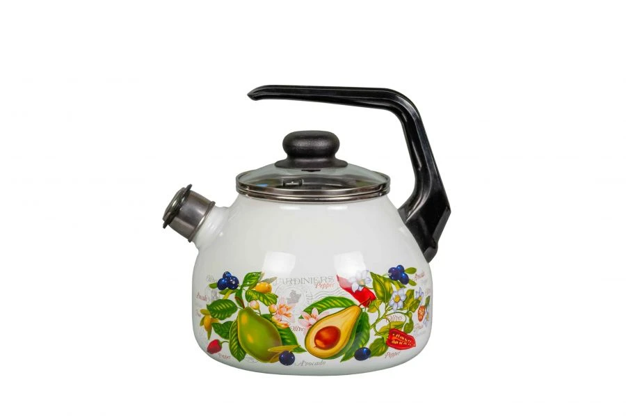 Spherical kettle with whistle; 2, 3 litres