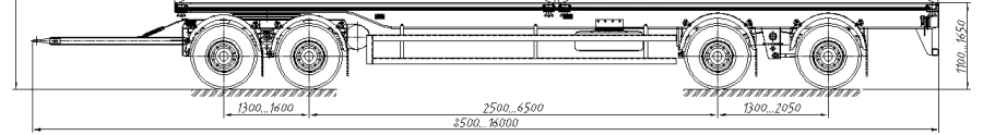 Trailer 843441 (loading space design - load-bearing frame, platform)