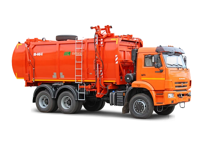 Garbage truck KO-440-6, type KO-440-6, base chassis: KAMAZ-65111-50, environmental class 5