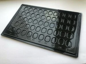 Single-use 50 well polymer immunoassay plate (black). Item No.: M-07/2