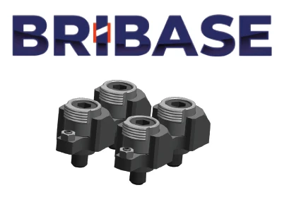 BB.VS.100.51.025 Set of four adjustable fluted clamps, height 25 mm BriBase