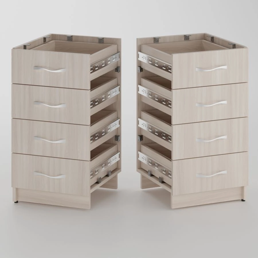 Built-in desk cabinet 4 drawers