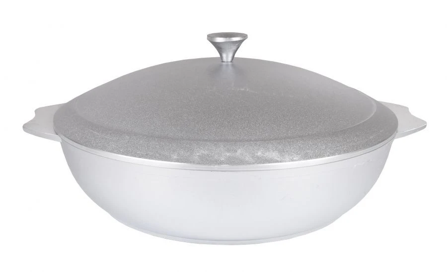 Cast aluminium sauté pan 300/75mm (uncoated) Kukmara TM, with aluminium lid