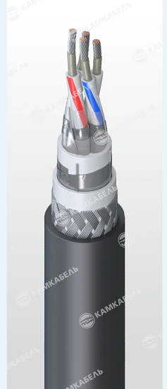 Control and monitoring cable, with tinned copper conductors and PVC plasticate insulation of reduced fire hazard of KUVKVEng(d) 