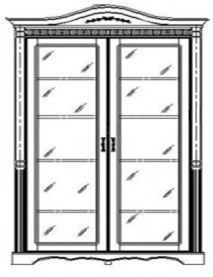 Shaped cupboard. Model ??-1-3