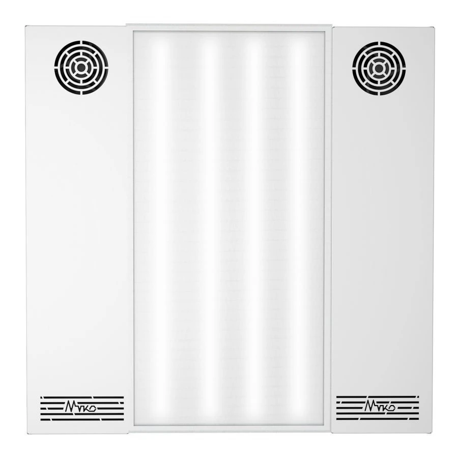Bactericidal irradiator-recirculator for indoor air disinfection of ceiling type OBR-M-"Med Teko" according to TU 32.50.50-052.