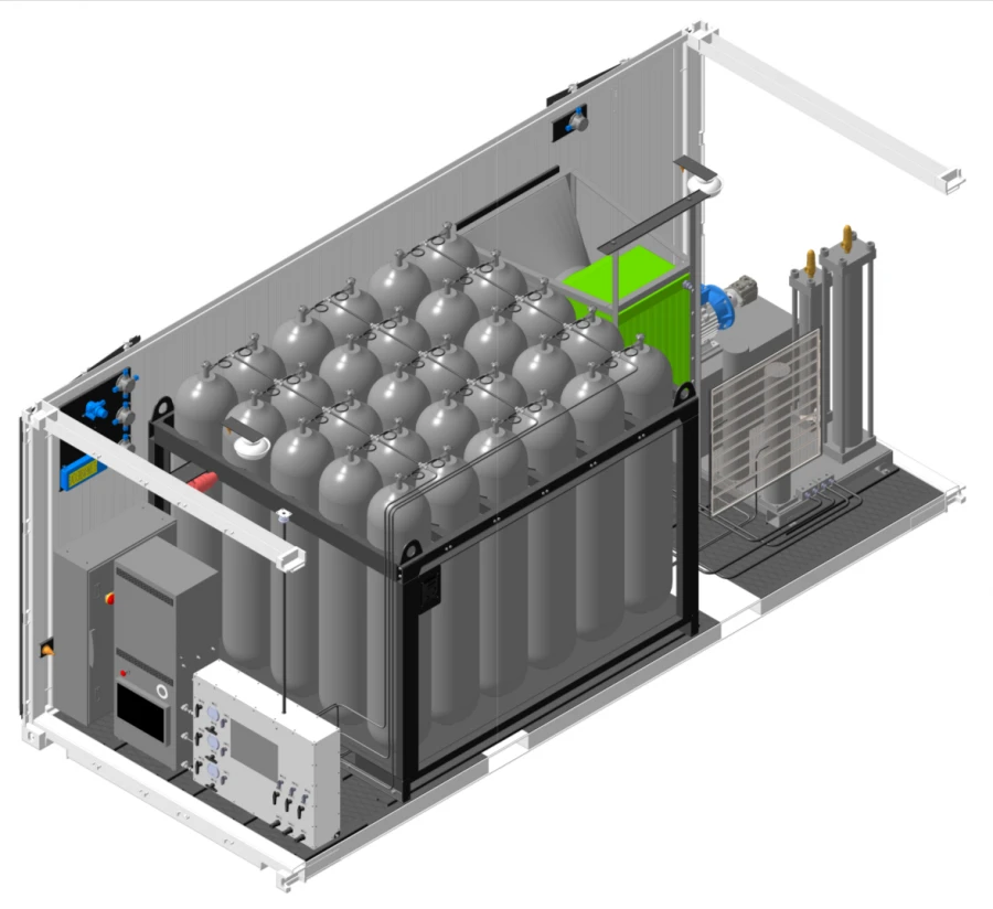 Mobile automotive gas-filling compressor station, model MAGNKS-200.30.00.00.00.00.