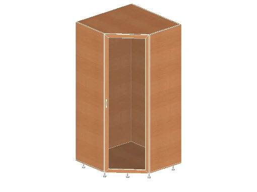 Corner shelving unit with glass Art.?.04.09