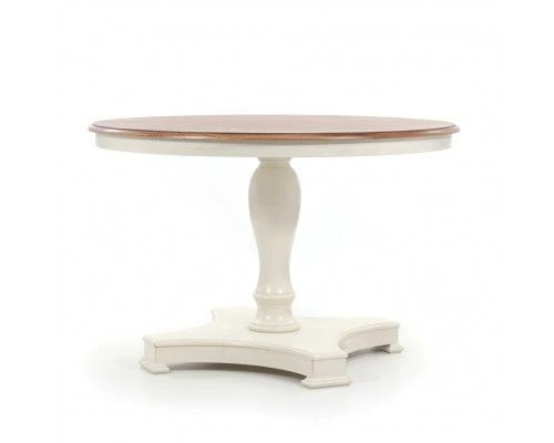 Round dining table on one support